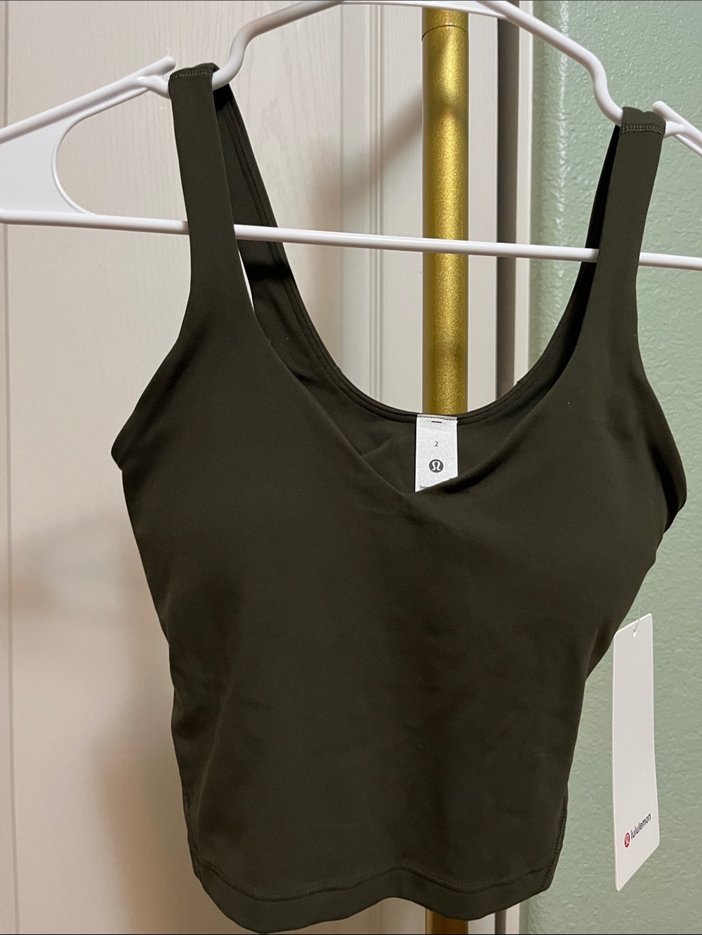 lululemon athletica Olive Green Align Tank NWT size 2 (square number)